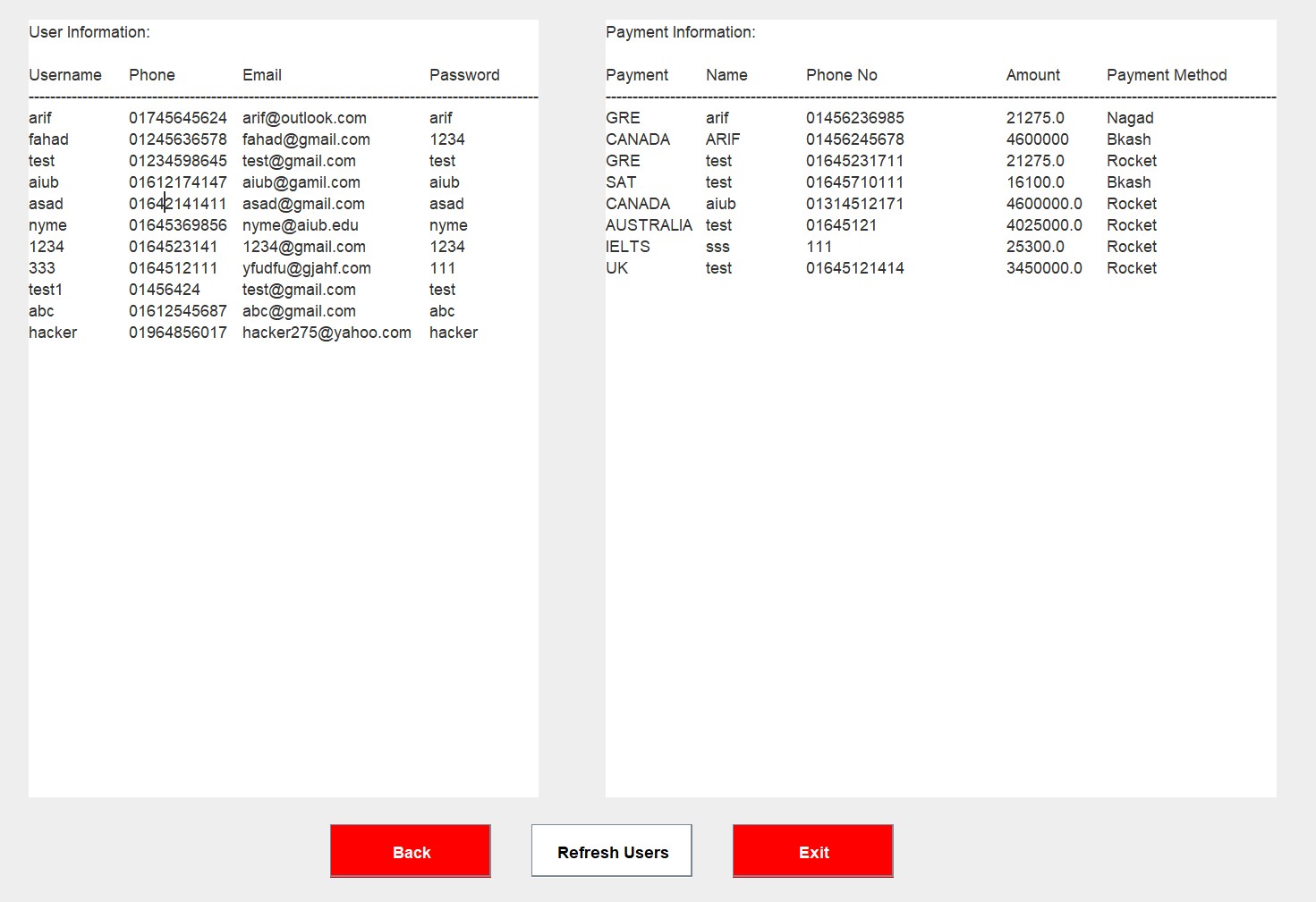 EMS Admin Panel